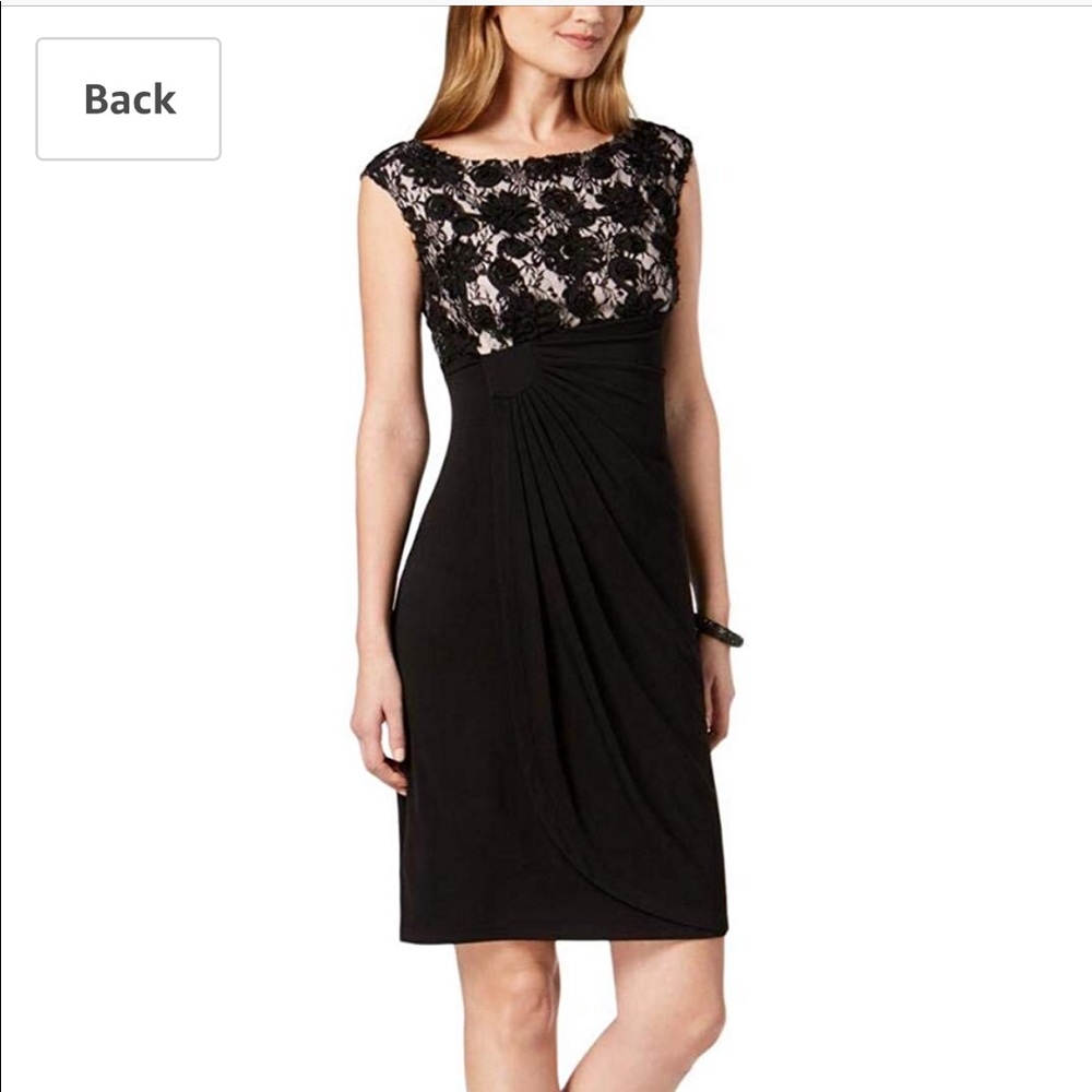 Illusion Lace Knee-Length Cocktail Dress
